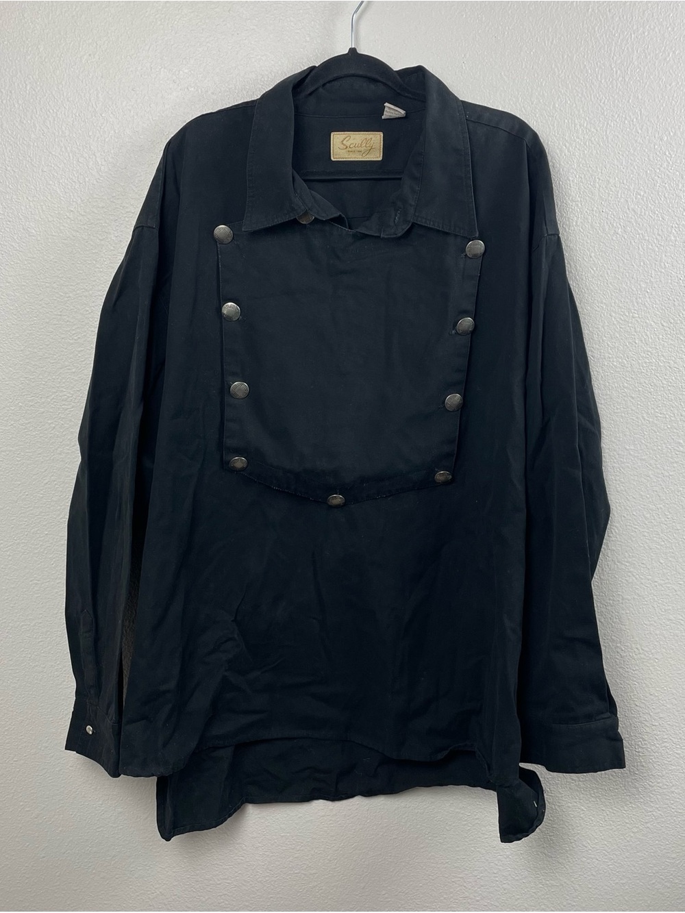 Scully Black Men's Western Style Bib Shirt